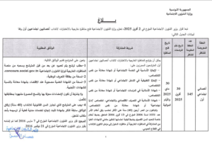 وزارة الشؤون الاجتماعية فتح مناظرة خارجية بالإختبارات لإنتداب 145 أخصائي اجتماعي أول